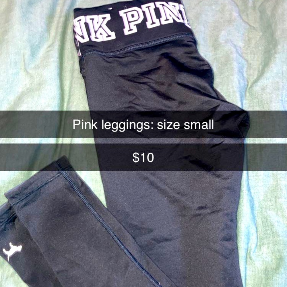 PINK black leggings low rise